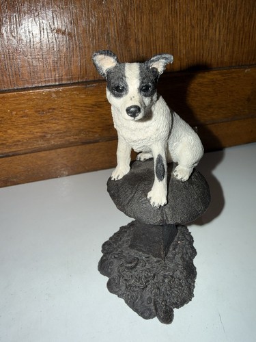 Resin jack russel dog perched - dog,