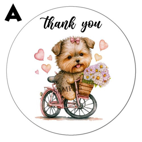Dog bike thank you - dog,