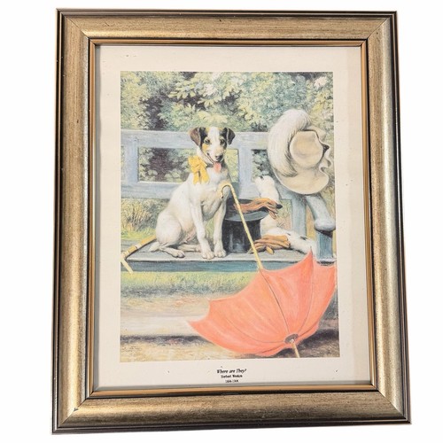 Vintage framed art print dog - vintage,
