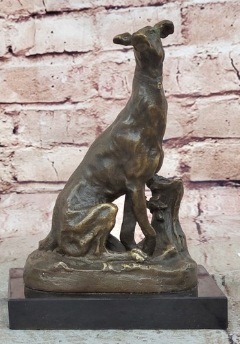 Bronze greyhound dog - greyhound, a